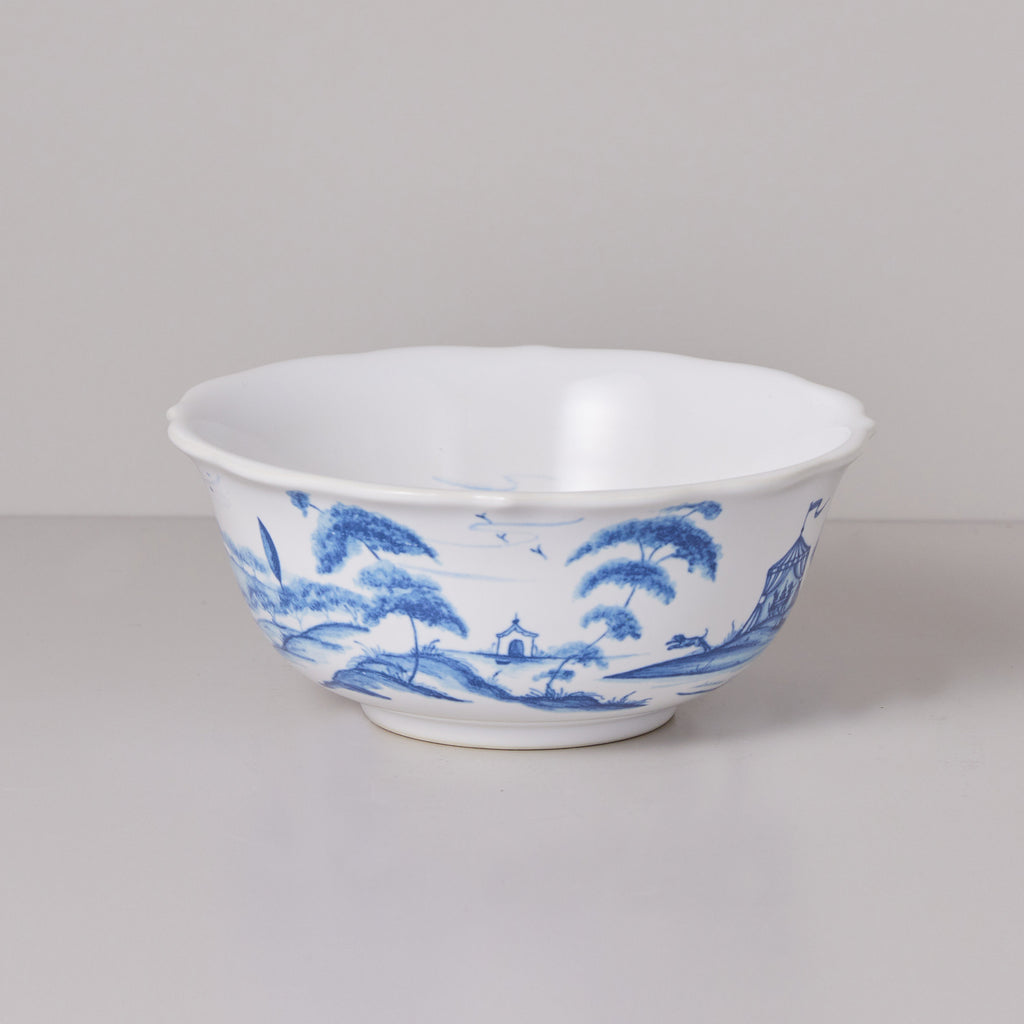 White and Blue Cereal/Ice Cream Bowl Hen House 