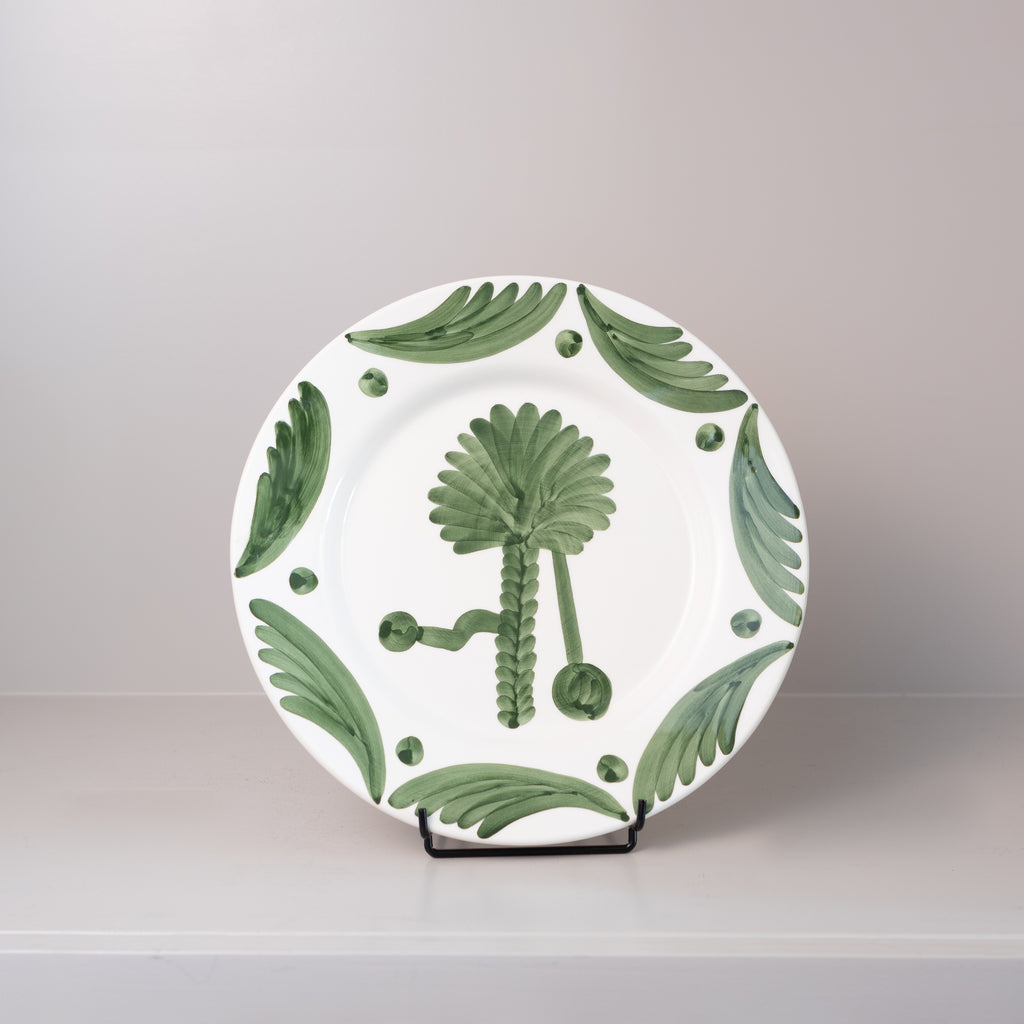 Green Palm Tree Dinner Plate (Set of 6)