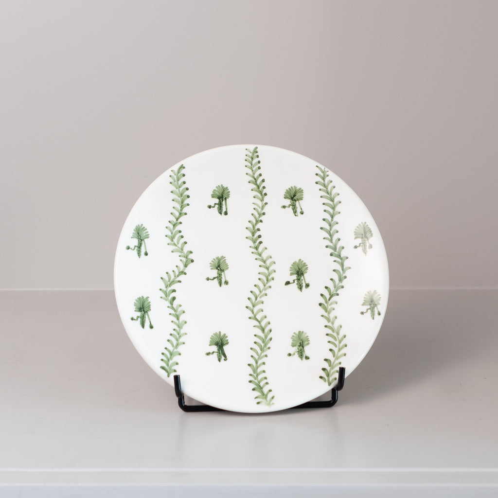 Green Palm Tree Small Plate (Set of 6)