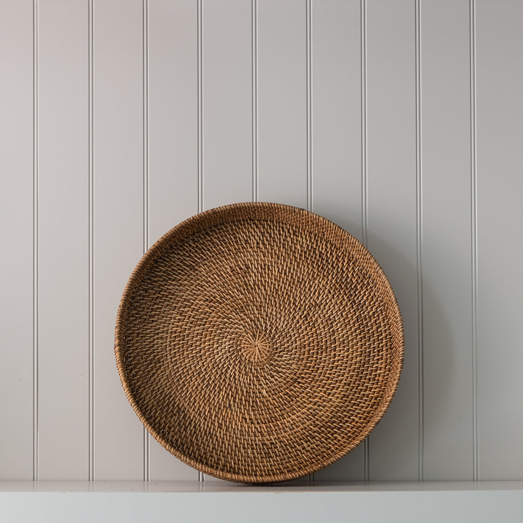 Small Round Basket in a natural finish is perfect for holding various utensils, food or whatever else you require it to.