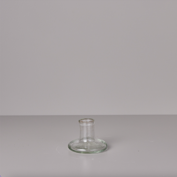 Clear Cropped Candle Stick Holder/ Bud Vase