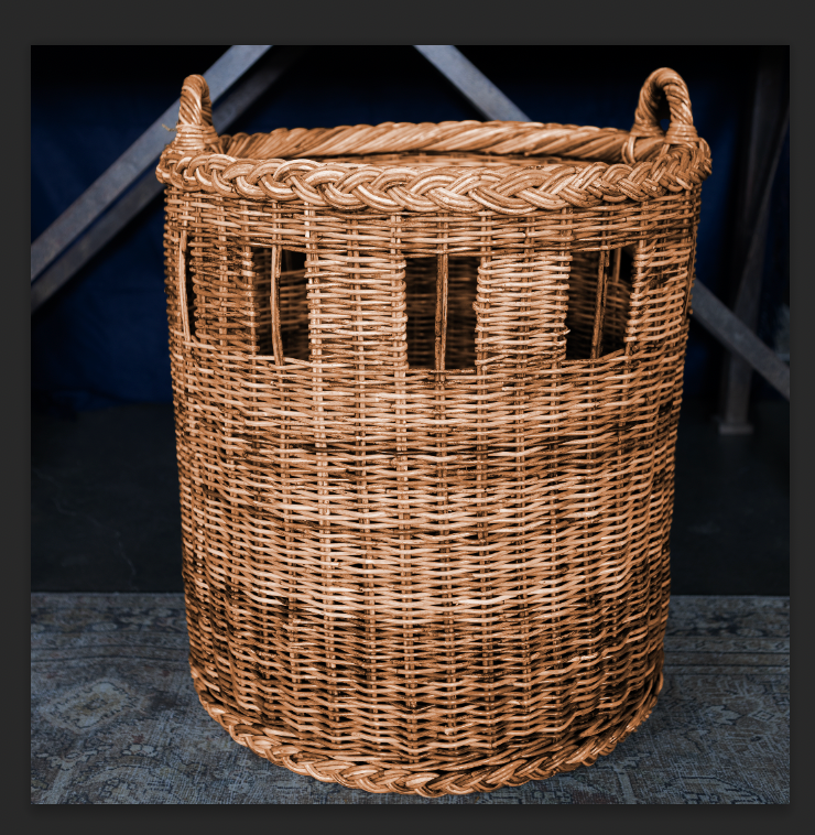 Extra Large Round Basket With Handles
