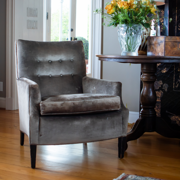 French Mid Century Velvet Chair (Set of 2)