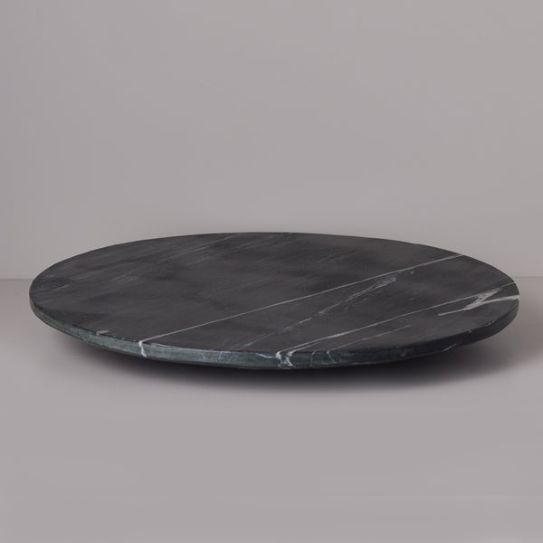 Marble Lazy Susan - plate black marble