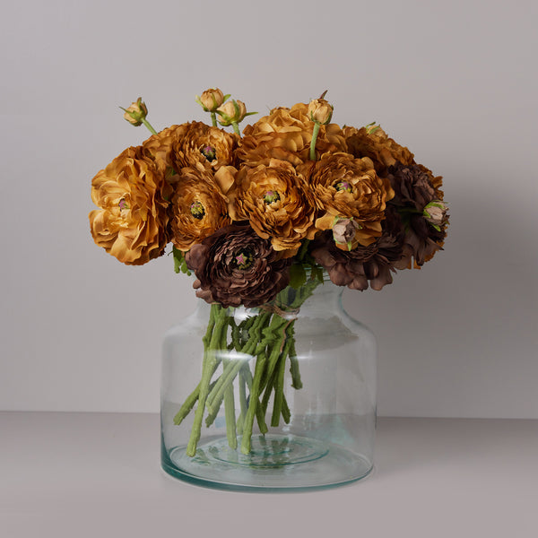 Ranunculus Silk Yellowish Flowers These flowers will last a lifetime. Set of 5.